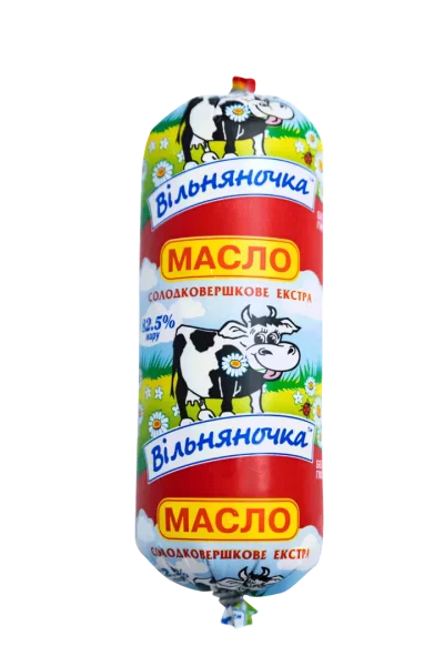 Масло солодковершкове «Екстра» 82,5% жиру ТМ "Вільняночка" 500г