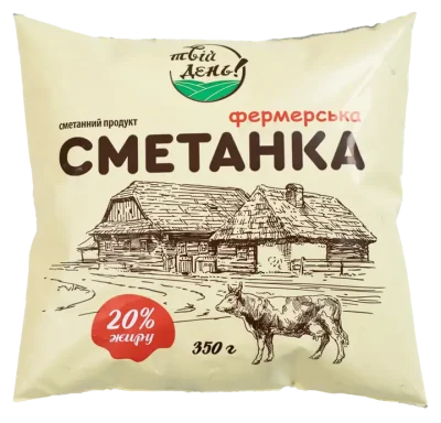 "Сметанка Фермерська" сметанний продукт 20% жиру