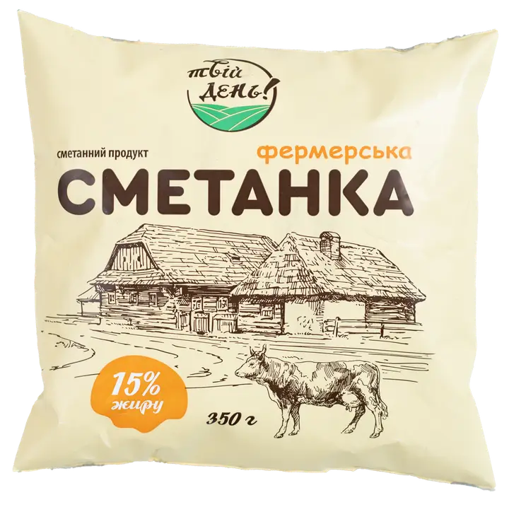 Сметанка «Фермерська» сметанний продукт 15% жиру